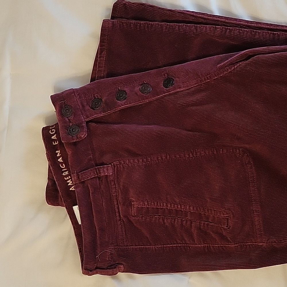 American Eagle Outfitters Corduroy Jeggings in Burgundy